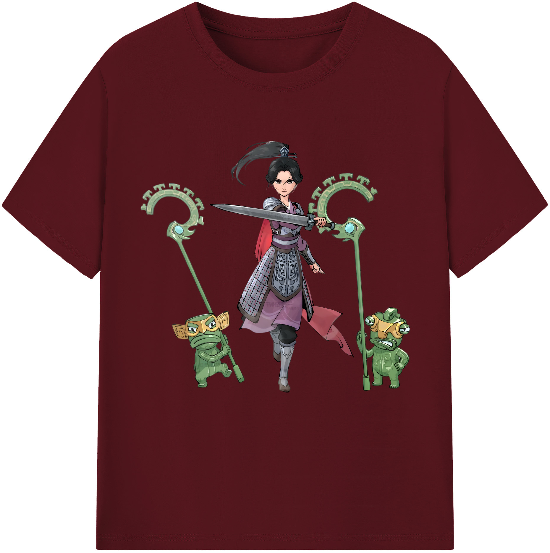（画像用） Ne Zha 2 ナタ 魔童の大暴れ 綿100％半袖Tシャツ（フロントプリント）